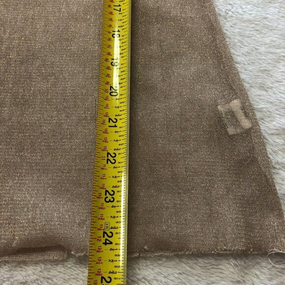 ANTISTAR Gold Sheer Metallic Short Sleeve Party Top Size Med - Picture 10 of 10